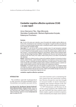 Cerebellar cognitive affective syndrome CCAS
