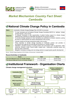 Market Mechanism Country Fact Sheet