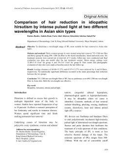 Comparison of hair reduction in idiopathic hirsutism by intense