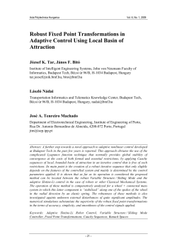 Robust Fixed Point Transformations in Adaptive Control Using Local