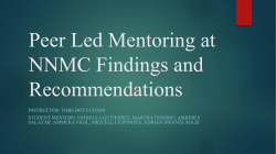 Peer Led Mentoring NNMC Students Proposal