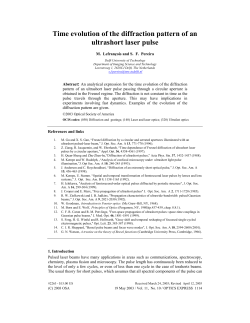 Time evolution of the diffraction pattern of an ultrashort laser pulse