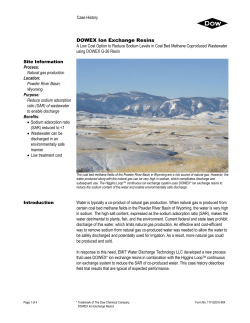A Low Cost Option to Reduce Sodium Levels in Coal Bed Methane