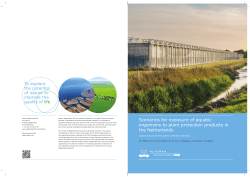 Scenarios for exposure of aquatic organisms to plant protection