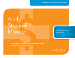 Verify. Streamline. Monitor.