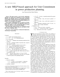 A new MILP-based approach for Unit Commitment in power