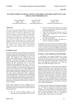 Battery Energy Storage System Testing for Grid Standard