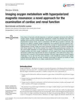 Imaging oxygen metabolism with hyperpolarized magnetic resonance