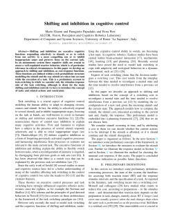 Shifting and inhibition in cognitive control