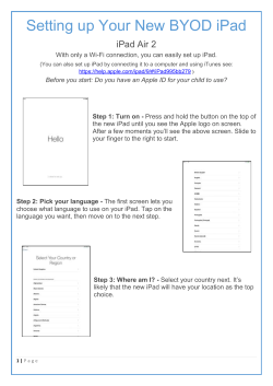 Setting up Your New BYOD iPad