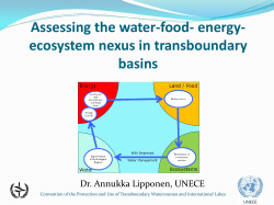 Assessing the water-food- energy