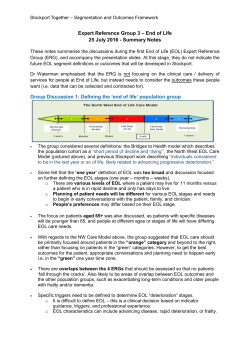 25.7.16_End of Life ERG_ summary of discussion