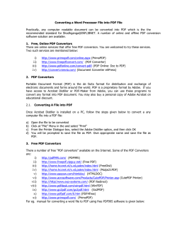 Converting a Microsoft Word File into PDF File