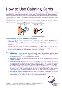 How to Use Calming Cards