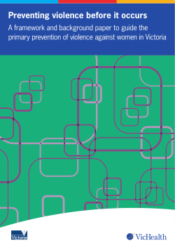 Preventing violence before it occurs