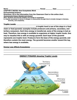 Chapter 5 NOTES: How Ecosystems Work STUDENT COPY