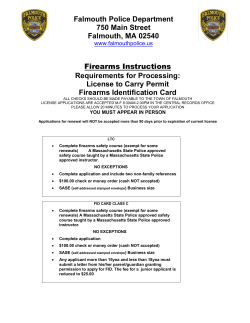 FID/License to Carry Firearms Information