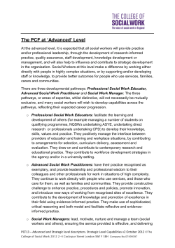 PCF at an Advanced Level