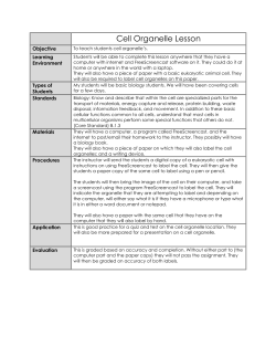 Cell Organelle Lesson