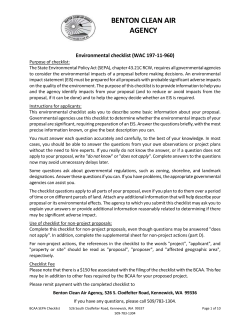 SEPA Checklist - Benton Clean Air Agency