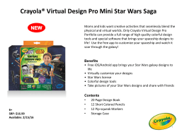 Crayola&reg; Virtual Design Pro Mini Star Wars Saga 6+ SRP: $16.99