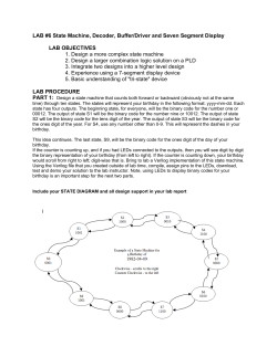 LAB #6 State Machine, Decoder, Buffer/Driver and Seven Segment