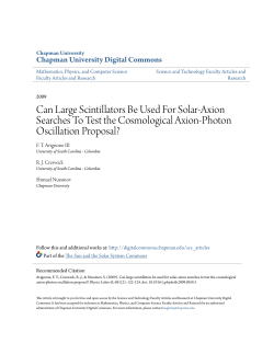Can Large Scintillators Be Used For Solar
