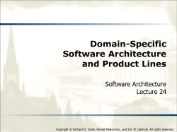 Domain-Specific Software Architecture and Product Lines