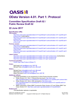 OData Version 4.01. Part 1: Protocol - Name