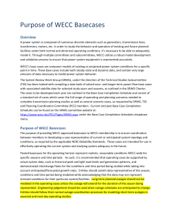 Draft - Purpose of WECC Base Cases