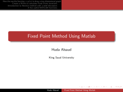 Fixed Point Method Using Matlab