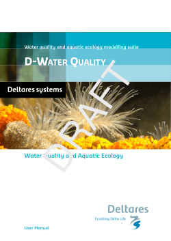 Delft3D-WAQ User Manual - Description