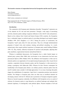 The incentive structure of cooperation between