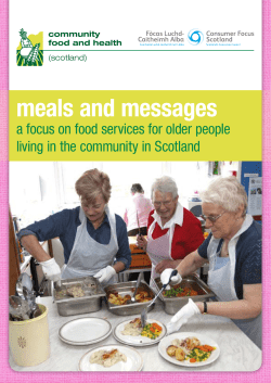 Meals and messages - Community Food and Health (Scotland)
