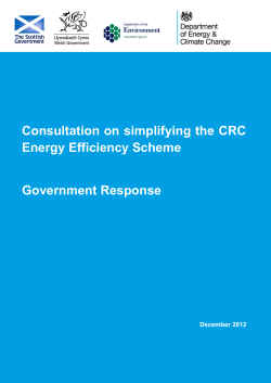 Simplifying the CRC Energy Efficiency scheme