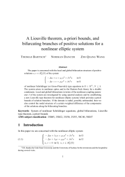 A Liouville theorem, a-priori bounds, and bifurcating branches of