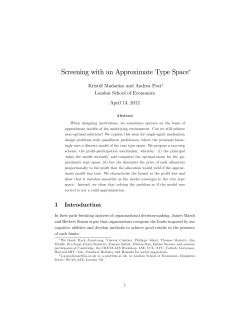 Screening with an Approximate Type Space - IAE-CSIC