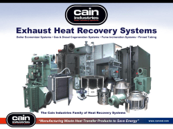 Product Lines &ldquo;Manufacturing Waste Heat Transfer Products to Save