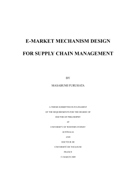 e-market mechanism design for supply chain