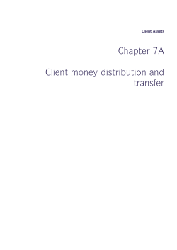 Chapter 7A Client money distribution