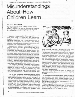 Misunderstandings About How Children Learn