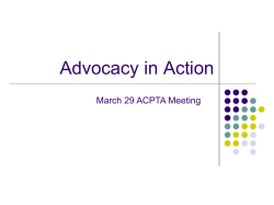 March 29 ACPTA Meeting Advocacy in Action