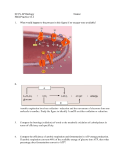 SCCS AP Biology Name: FRQ Practice 8.1 1. What would happen to