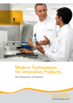 Modern Technologies for Innovative Products