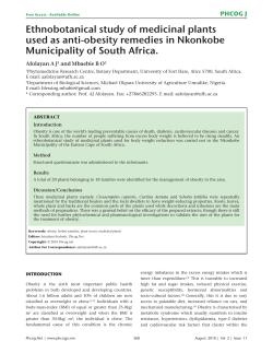 Ethnobotanical study of medicinal plants used as anti