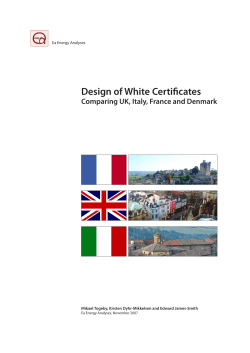 Design of White Certificates