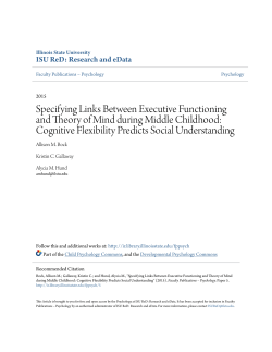 Specifying Links Between Executive Functioning and Theory of Mind