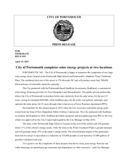 City of Portsmouth completes solar energy projects at two locations
