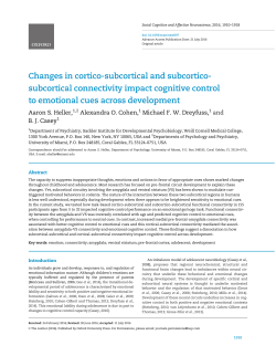 Changes in cortico-subcortical and subcortico