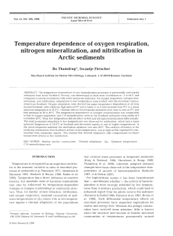 Temperature dependence of oxygen respiration